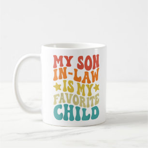 Retro Groovy My Son In Law Is My Favourite Child Coffee Mug