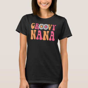 Retro Groovy Nana Matching Family 1st Birthday Par T-Shirt