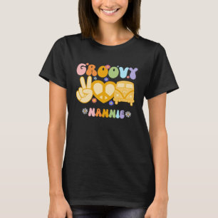 Retro Groovy Nannie Grandma Family Matching Mother T-Shirt