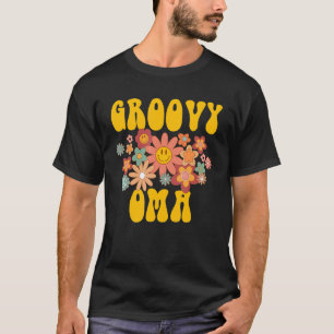 Retro Groovy Oma Matching Family 1st Birthday Part T-Shirt