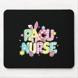 Retro Groovy Pacu Nurse Bunny Ear Funny Easter Gif Mouse Pad