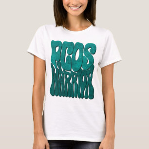 Retro Groovy PCOS WARRIOR Teal Ribbon Awareness T-Shirt