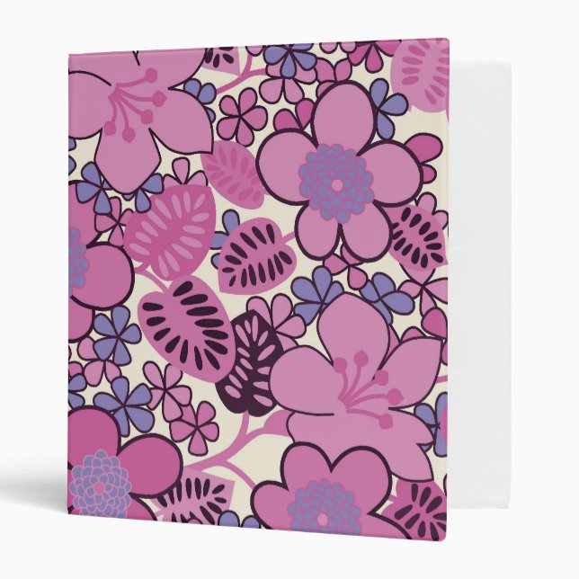 Retro Groovy Pink Binder (Front/Inside)