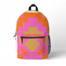 ​Retro Groovy Pink Orange Geometric 