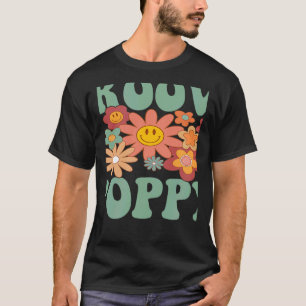 Retro Groovy Poppy Matching Family 1st Birthday Pa T-Shirt