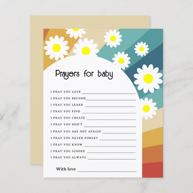 Retro Groovy - Prayers for baby (Front/Back)