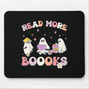 retro Groovy Read More Books Ghost Boo ghoul funny Mouse Pad