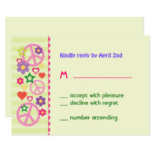 Retro Groovy RSVP Card