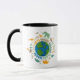 Retro Groovy Save Bees Rescue Animals Recycle Fun Mug