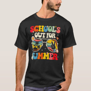 Retro Groovy School s Out For Summer Graduation Te T-Shirt