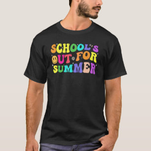 Retro Groovy School's Out For Summer Graduation Te T-Shirt