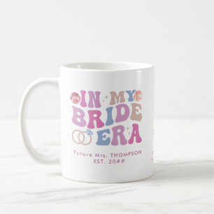 Retro Groovy Script Bride Name In My Bride Era Coffee Mug