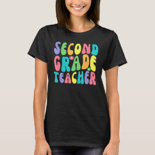 Retro Groovy Second Grade Teacher First Day Of Bac T-Shirt