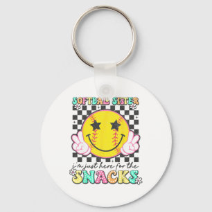 Retro Groovy Softll Sister I'm Just Here For The S Keychain