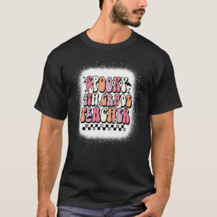 Retro Groovy Spooky 4th Grade Teacher Halloween Gh T-Shirt