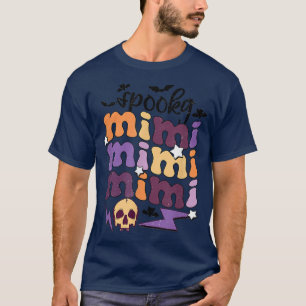 Retro Groovy Spooky Mimi Fall Halloween Thanksgivi T-Shirt