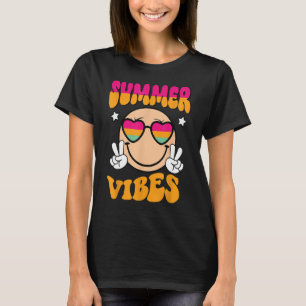 Retro Groovy Summer Vibes For Women Men Kids Summe T-Shirt
