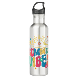 Retro Groovy Summer Vibes Sunflower Hello Summer V 710 Ml Water Bottle
