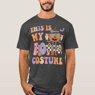 Retro Groovy This Is My 70s Costume Halloween Peac T-Shirt