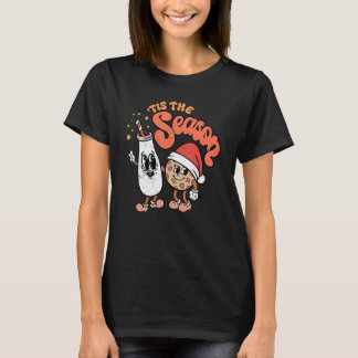 Retro Groovy Tis The Season Christmas  Cookie Holi T-Shirt