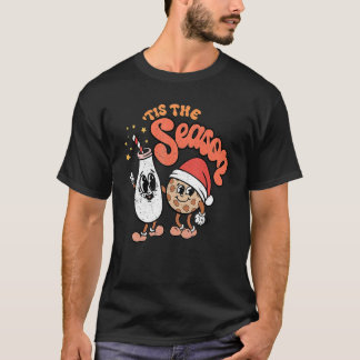Retro Groovy Tis The Season Christmas  Cookie Holi T-Shirt