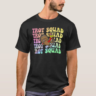 Retro Groovy Turkey Trot Squad Thanksgiving Turkey T-Shirt