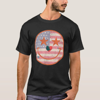 Retro Groovy Valentines Day Hippie Heart Funny Mat T-Shirt