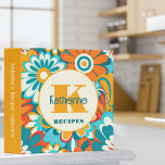 Retro Groovy Vintage Orange Family Recipe Binder<br><div class="desc">This fun design adds vintage style to your kitchen with its retro teal, rust, burnt orange, and cream floral pattern. Gather your favourite family recipes and add your family memories to make this a cherished keepsake. Add a name and initial monogram to personalize it. Makes a great bridal shower, Christmas...</div>
