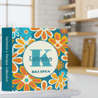 Retro Groovy Vintage Teal Family Recipe