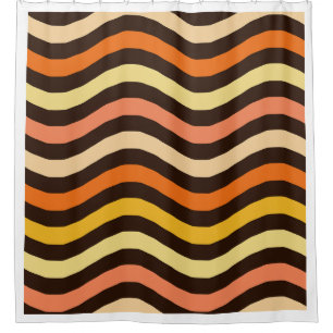 Retro Groovy Waves Seamless Pattern