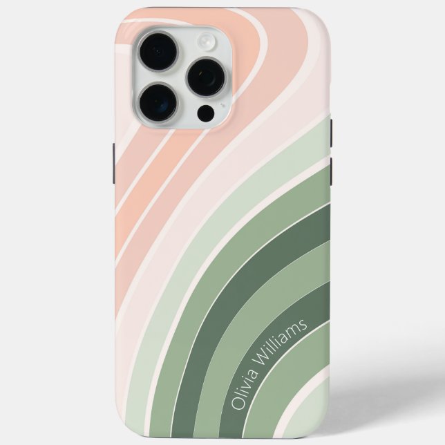 Retro Groovy Wavy Pattern Case-Mate iPhone Case (Back)