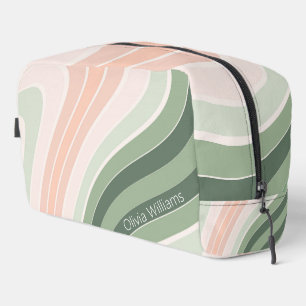 Retro Groovy Wavy Pattern Dopp Kit