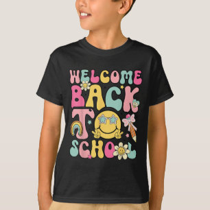 Retro Groovy Welcome Back To School Teacher Apprec T-Shirt