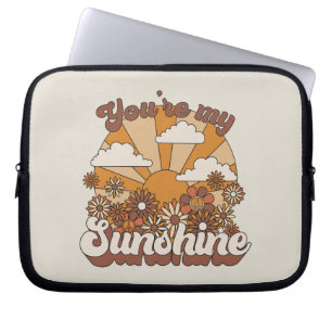 Retro Groovy   You're my Sunshine Laptop Sleeve