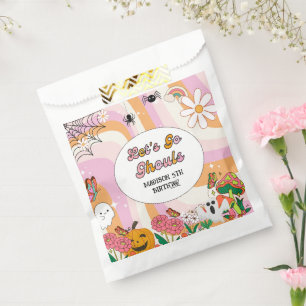  Retro Grooy Let's go ghoul Halloween Birthday Favour Bag