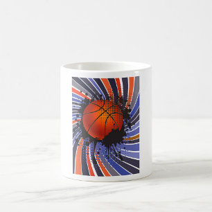 Retro Grunge Basketball Abstract Urban Sports Coffee Mug