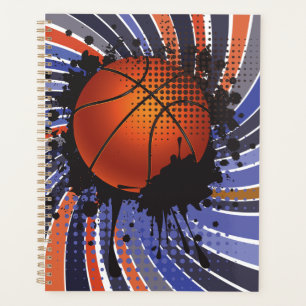 Retro Grunge Basketball Abstract Urban Sports Planner
