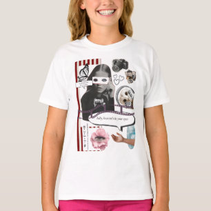 Retro Grunge Coquette Aesthetic Photo Collage T-Shirt