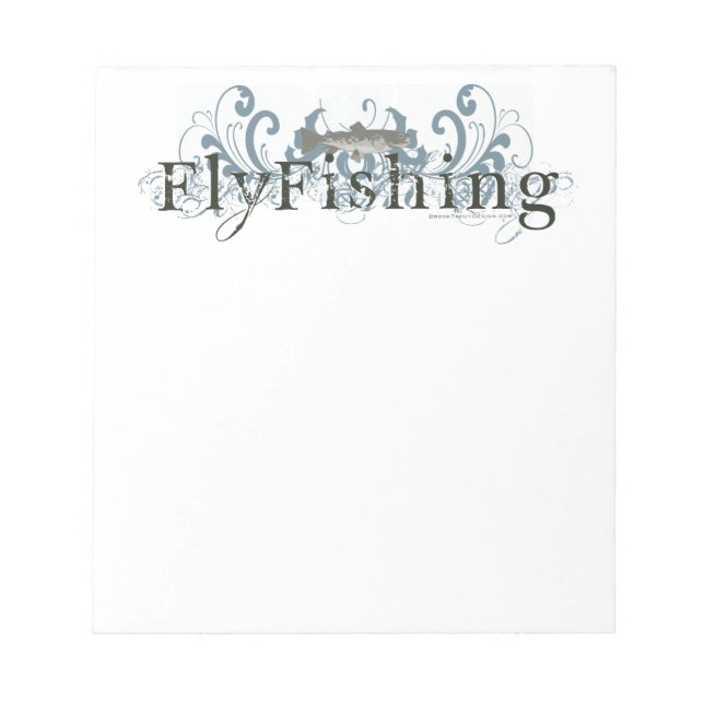 Retro Grunge Fly Fishing Notepad (Front)