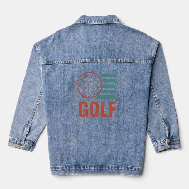 Retro Grunge Golf Denim Jacket (Back)