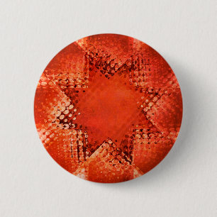 Retro grunge halftone star 2 inch round button