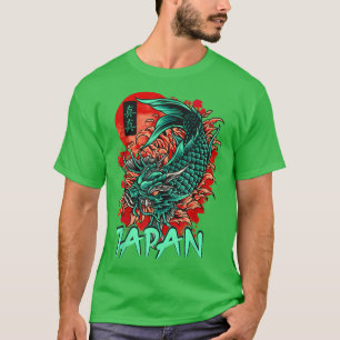 Retro Grunge Japan Monster Kanji Fish Vintage Koi  T-Shirt