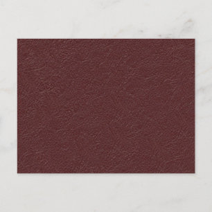 Retro Grunge Maroon Leather Texture Postcard