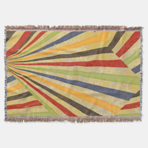 Retro Grunge Rays + your idea Throw Blanket