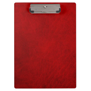 Retro Grunge Red Leather Custom Clipboard