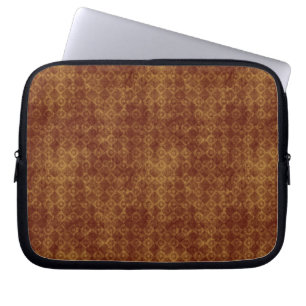 Retro Grunge Rust Diamond Pattern Laptop Sleeve