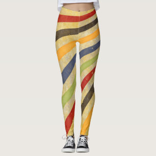 Retro Grunge Stripes + your ideas Leggings
