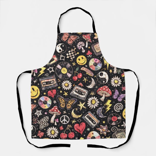 Retro Grunge Sunshine Bliss Apron (Front)