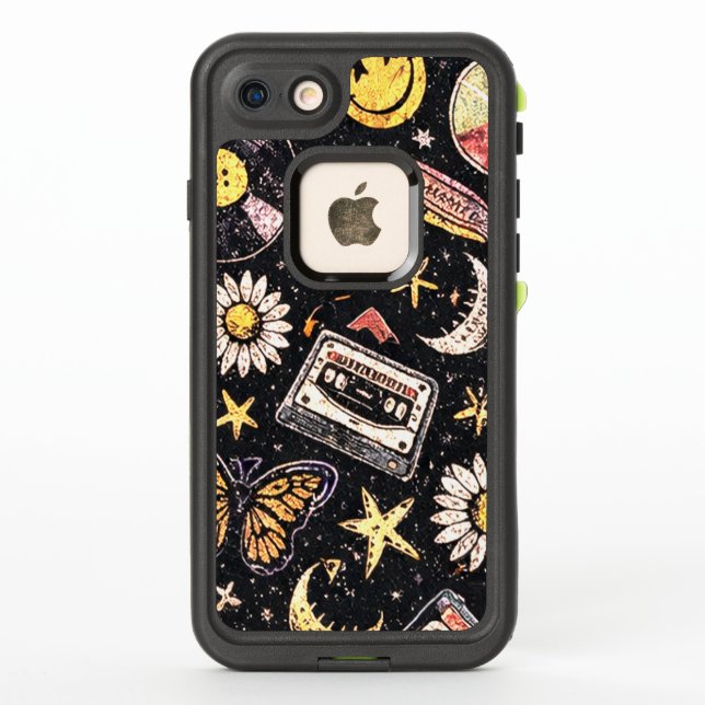 Retro Grunge Sunshine Bliss LifeProof iPhone Case (Back)
