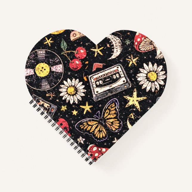 Retro Grunge Sunshine Bliss Notebook (Front)